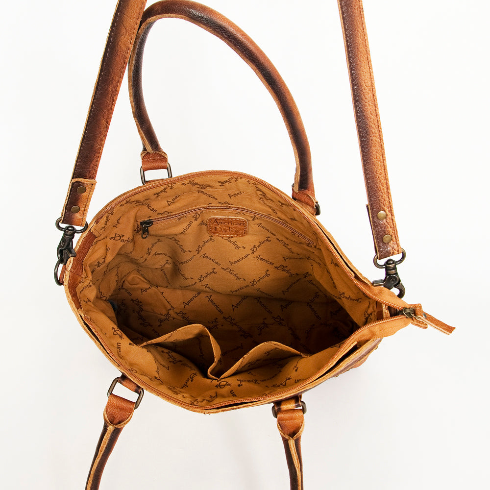 American Darling ADBG1034B Tote Hair-On Genuine Leather women bag western handbag purse