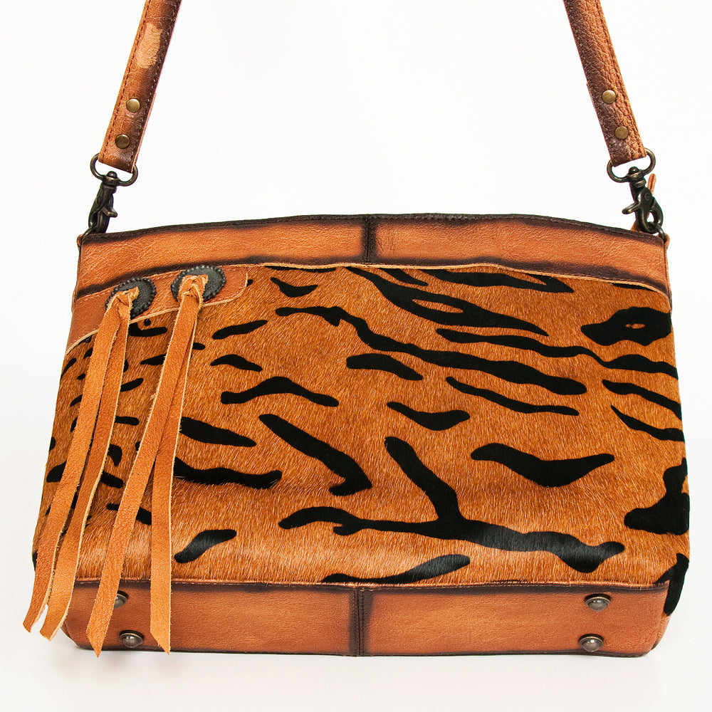 American Darling ADBG1035B Cross Body Hair-On Genuine Leather women bag western handbag purse
