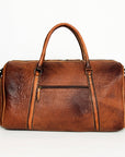 American Darling Duffel Hand Tooled Genuine Leather Western Women Bag | Handbag Duffle Weekend Travel Bags for