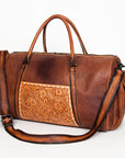 American Darling Duffel Hand Tooled Genuine Leather Western Women Bag | Handbag Duffle Weekend Travel Bags for