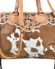 American Darling Cross Body I Hand Tooled Hair-On Genuine Leather Women Bag Western Handbag Purse