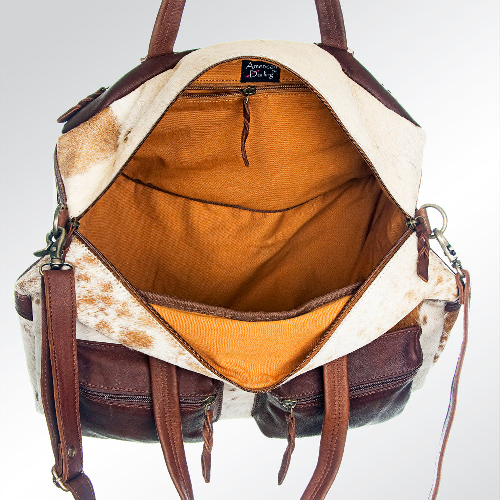 American Darling ADBGS264DTAW Duffel Hair-On Genuine Leather Women Bag Western Handbag Purse