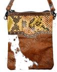 American Darling ADBGS117TAW Small Crossbody Hair-On Genuine Leather Women Bag Western Handbag Purse