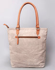 OHLAY KB462 TOTE Upcycled Canvas Hair-on Genuine Leather women bag western handbag purse