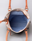 OHLAY KB462 TOTE Upcycled Canvas Hair-on Genuine Leather women bag western handbag purse