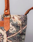 OHLAY KB462 TOTE Upcycled Canvas Hair-on Genuine Leather women bag western handbag purse