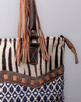 OHLAY KB466 TOTE Upcycled Wool Upcycled Canvas Hair-on Genuine Leather women bag western handbag purse