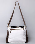 OHLAY KB468 Cross Body Upcycled Wool Upcycled Canvas Hair-On Genuine Leather women bag western handbag purse