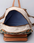 OHLAY KB476 Backpack Upcycled Wool Upcycled Canvas Hair-On Genuine Leather women bag western handbag purse