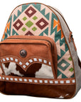 OHLAY KB476 Backpack Upcycled Wool Upcycled Canvas Hair-On Genuine Leather women bag western handbag purse