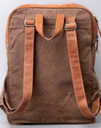 OHLAY KB478 Backpack Upcycled Wool Upcycled Canvas Genuine Leather women bag western handbag purse