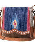 OHLAY KB480 Cross Body Upcycled Wool Upcycled Canvas Hair-On Genuine Leather women bag western handbag purse