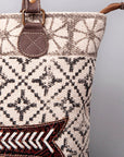 OHLAY KB481 TOTE Upcycled Wool Upcycled Canvas Embossed Genuine Leather women bag western handbag purse