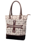 OHLAY KB481 TOTE Upcycled Wool Upcycled Canvas Embossed Genuine Leather women bag western handbag purse