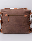 OHLAY KB483 Cross Body Upcycled Canvas Hair-On Genuine Leather women bag western handbag purse