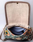 OHLAY KB488 Backpack Upcycled Canvas Hair-On Genuine Leather women bag western handbag purse