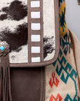 OHLAY KB488 Backpack Upcycled Canvas Hair-On Genuine Leather women bag western handbag purse