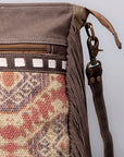 OHLAY KB489 Cross Body Upcycled Wool Upcycled Canvas Hair-On Genuine Leather women bag western handbag purse