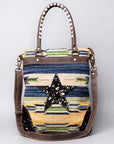 OHLAY KB492 TOTE Upcycled Wool Upcycled Canvas Genuine Leather women bag western handbag purse