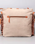 OHLAY KB494 Cross Body Upcycled Wool Upcycled Canvas Hair-On Genuine Leather women bag western handbag purse
