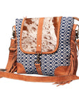 OHLAY KB494 Cross Body Upcycled Wool Upcycled Canvas Hair-On Genuine Leather women bag western handbag purse