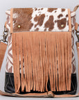 OHLAY KB495 Cross Body Upcycled Wool Upcycled Canvas Hair-On Genuine Leather women bag western handbag purse