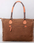 OHLAY WEEKENDER Upcycled Wool Upcycled Canvas Embossed Hair-on Genuine Leather women bag western handbag purse
