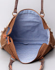 OHLAY WEEKENDER Upcycled Wool Upcycled Canvas Embossed Hair-on Genuine Leather women bag western handbag purse