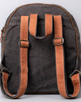 OHLAY KB500 Backpack Upcycled Canvas Genuine Leather women bag western handbag purse