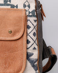 OHLAY KB500 Backpack Upcycled Canvas Genuine Leather women bag western handbag purse