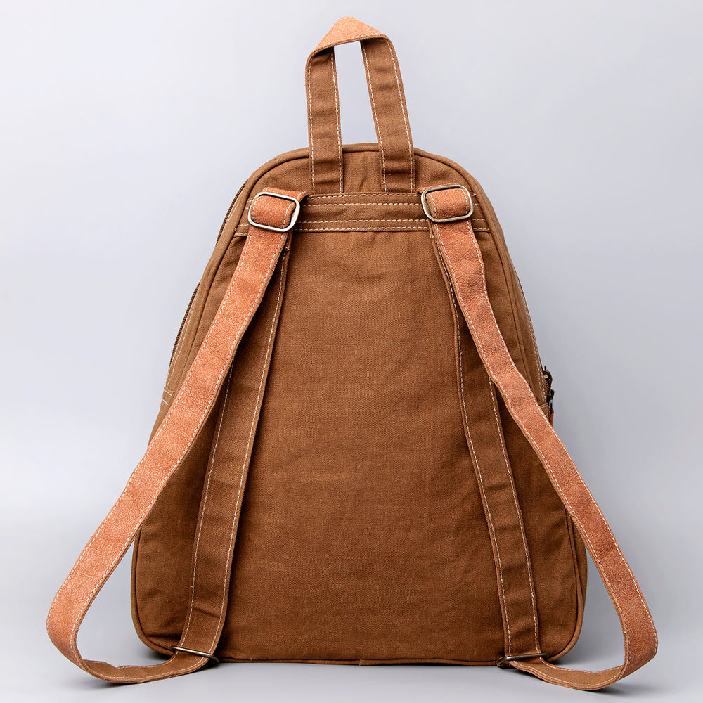 OHLAY KB501 Backpack Upcycled Canvas Hair-On Genuine Leather women bag western handbag purse