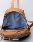 OHLAY KB501 Backpack Upcycled Canvas Hair-On Genuine Leather women bag western handbag purse