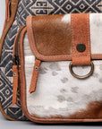 OHLAY KB501 Backpack Upcycled Canvas Hair-On Genuine Leather women bag western handbag purse