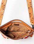 American Darling Clutch Hand Tooled Hair on Genuine Leather Western Women Bag Handbag Purse | Purses for Cute