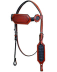 Hilason Western Horse Headstall Bridle American Leather Mahogany