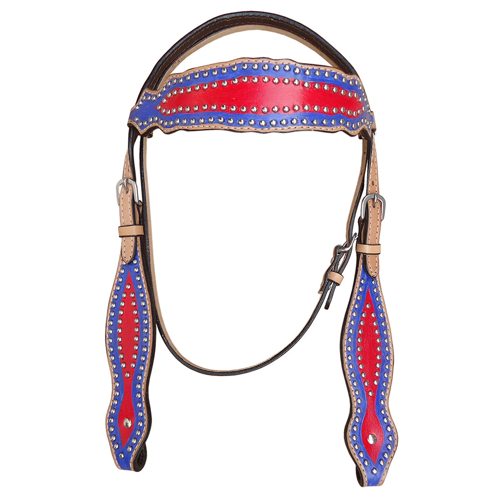 Hilason Western Horse Breast Collar Headstall Bridle American Leather Tan