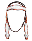 Hilason Western Horse Headstall & Breast Collar American Leather Tan