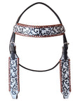 Hilason Western Horse Leather Headstall Black