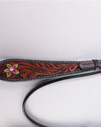 HILASON Western Horse Headstall Tack Genuine American Leather Hand Tooled