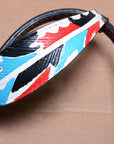 HILASON Western Horse Genuine Leather Printed One Ear Headstall Black