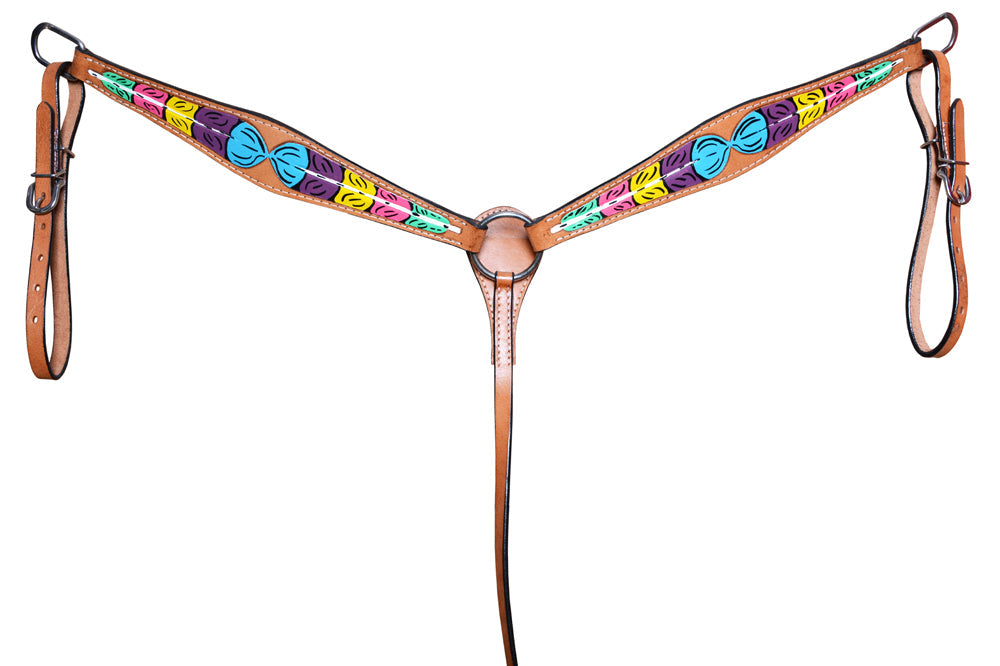 HILASON W. H. Genuine Leather Breast Collar Tan – Hilason