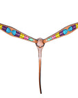 HILASON Western Horse Genuine Leather Breast Collar Tan