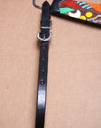 HILASON Western Horse Genuine Leather Printed Breast Collar Black