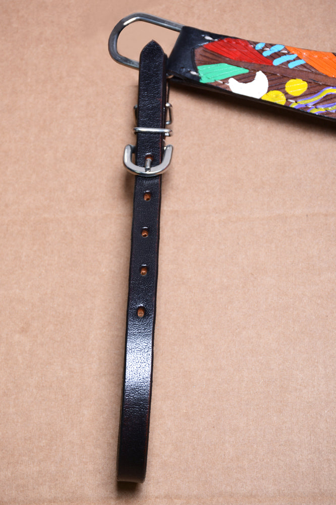 HILASON Western Horse Genuine Leather Printed Tack set Black | for