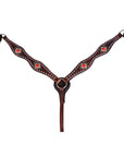 Hilason Genuine Leather Western Horse Breast Collar Brown