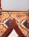 OHLAY WEEKENDER Upcycled Wool Embossed Hair-on Genuine Leather women bag western handbag purse