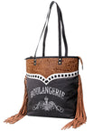 OHLAY KB513 TOTE Upcycled Canvas Embossed Genuine Leather women bag western handbag purse