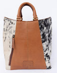 American Darling Hand Tooled Hair On Genuine Leather Women Bag Western Handbag Purse