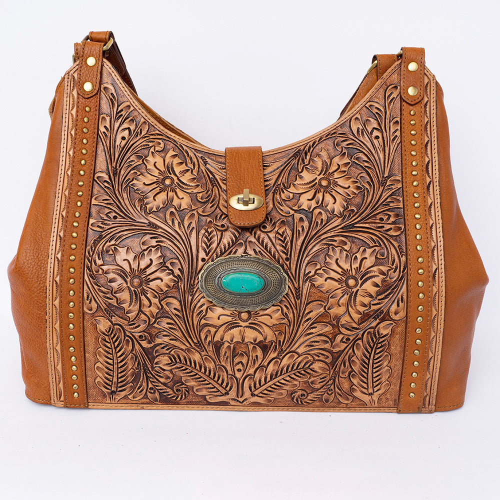 American Darling Hand Tooled Genuine Leather Women Bag Western Handbag Purse