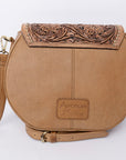 American Darling Hand Tooled Hair On Genuine Leather Women Bag Western Handbag Purse